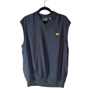 Masters Collection Golf Pullover Vest Men's Small Black Embroidered Augusta Logo